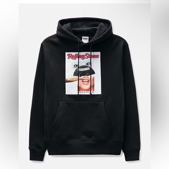 pleasures Other - PLEASURES Rolling Stone sweatshirt men’s hoodie black streetwear graphic NWOT L